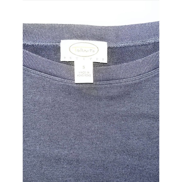 Talbots Petites Navy Blue Stretch‎ Cotton Sheath Dress Small Washable - Picture 6 of 8